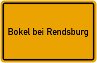City Sign Bokel bei Rendsburg