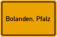 Ortsschild von Gemeinde Bolanden, Pfalz in Rheinland-Pfalz