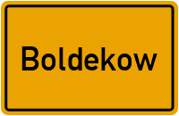 Ortsschild von Boldekow in Mecklenburg-Vorpommern