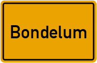 Ortsschild von Gemeinde Bondelum in Schleswig-Holstein