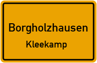 Berghauser Weg in BorgholzhausenKleekamp