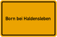 City Sign Born bei Haldensleben