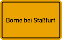 City Sign Borne bei Staßfurt
