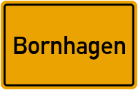 Ortsschild von Gemeinde Bornhagen in Thüringen