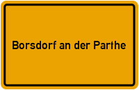 City Sign Borsdorf an der Parthe