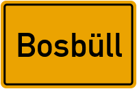 Ortsschild von Gemeinde Bosbüll in Schleswig-Holstein
