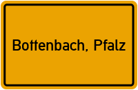 City Sign Bottenbach, Pfalz
