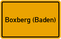 City Sign Boxberg (Baden)