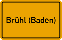 City Sign Brühl (Baden)