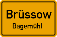Bagemühl Hauptstraße in BrüssowBagemühl
