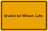City Sign Brackel bei Winsen, Luhe