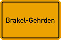 Ortsschild Brakel-Gehrden