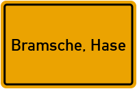 Ortsschild von Stadt Bramsche, Hase in Niedersachsen