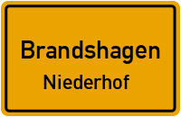 Straßen in Brandshagen Niederhof