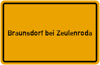 City Sign Braunsdorf bei Zeulenroda
