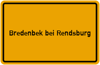 City Sign Bredenbek bei Rendsburg