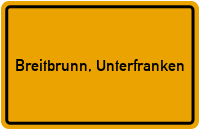 City Sign Breitbrunn, Unterfranken