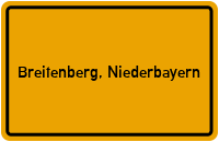 City Sign Breitenberg, Niederbayern