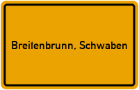 City Sign Breitenbrunn, Schwaben