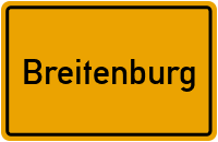Ortsschild von Gemeinde Breitenburg in Schleswig-Holstein