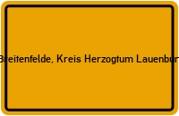 City Sign Breitenfelde, Kreis Herzogtum Lauenburg