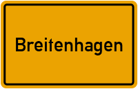 Ortsschild von Gemeinde Breitenhagen in Sachsen-Anhalt