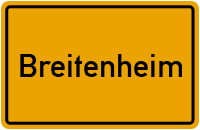 Ortsschild von Gemeinde Breitenheim in Rheinland-Pfalz