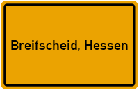 City Sign Breitscheid, Hessen