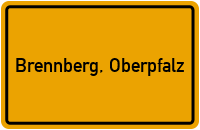 City Sign Brennberg, Oberpfalz