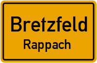Straßenverzeichnis Bretzfeld Rappach
