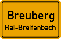 Straßenverzeichnis Breuberg Rai-Breitenbach