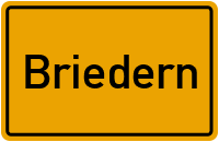 Ortsschild von Gemeinde Briedern in Rheinland-Pfalz