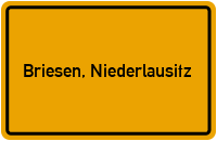 City Sign Briesen, Niederlausitz