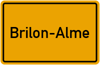 Ortsschild Brilon-Alme