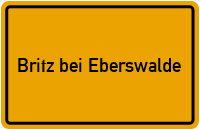 City Sign Britz bei Eberswalde