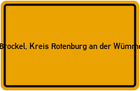 City Sign Brockel, Kreis Rotenburg an der Wümme