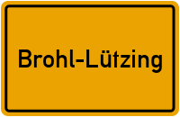Ortsschild von Gemeinde Brohl-Lützing in Rheinland-Pfalz