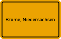 City Sign Brome, Niedersachsen