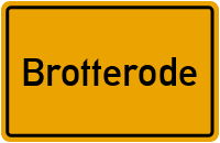 Ortsschild von Brotterode in Thüringen