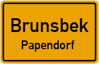 Dorfstraße in BrunsbekPapendorf