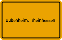 City Sign Bubenheim, Rheinhessen