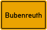 Ortsschild von Gemeinde Bubenreuth in Bayern