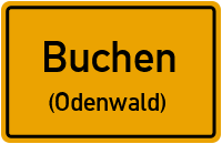 Ortsschild Buchen.(Odenwald)