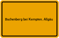 City Sign Buchenberg bei Kempten, Allgäu