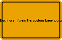 City Sign Buchhorst, Kreis Herzogtum Lauenburg