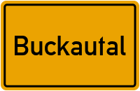 Ortsschild von Gemeinde Buckautal in Brandenburg