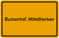 Ortsschild von Gemeinde Buckenhof, Mittelfranken in Bayern
