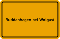 City Sign Buddenhagen bei Wolgast