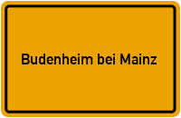 City Sign Budenheim bei Mainz