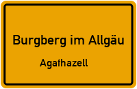 Straßen in Burgberg im Allgäu Agathazell